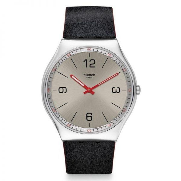 Reloj Swatch Skinmetal Irony Skin manecillas rojas SS07S104