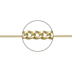 Cadena de oro de 9 kilates barbada brillo de 45cms 9K-216-00148-45