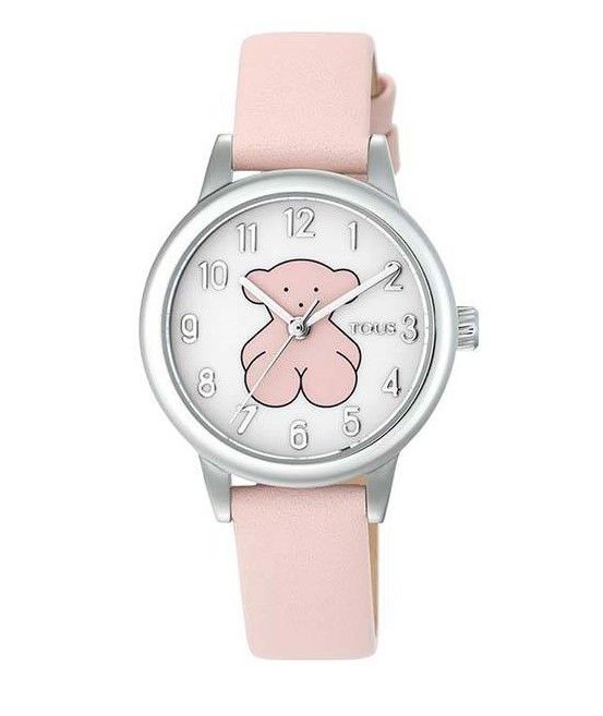 Reloj Tous Muffin para niña comunión esfera osito rosa y correa rosa 000351435