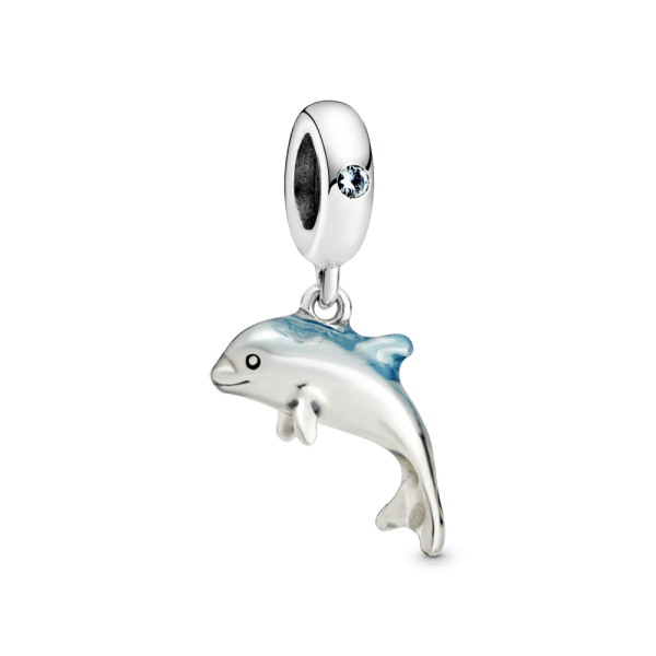 Charm Pandora colgante esmalte azul Delfín Reluciente 798947C01