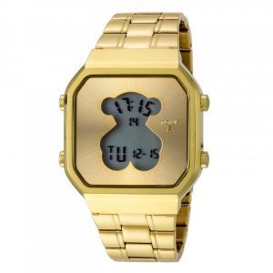 Reloj Tous D-Bear digital contonor oro SQ de acero IP dorado 600350285