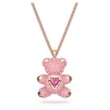 Collar Teddy Swarovski cristales rosas 5642976