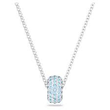Collar stone Swarovski plateado cristales azules 5642886
