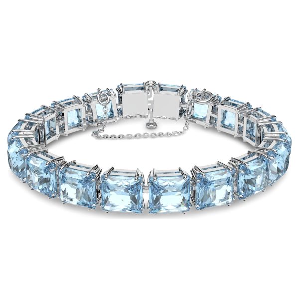 Pulsera Millenia Swarovski con cristales talla cuadrada azules 5614924